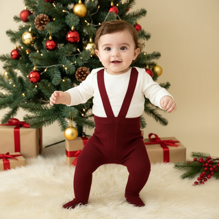 Christmas Theme Suspender Leggings