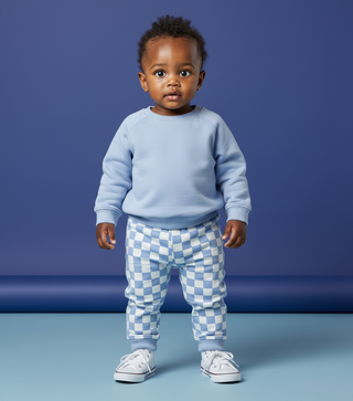 Checkered  Pants Jogger Set